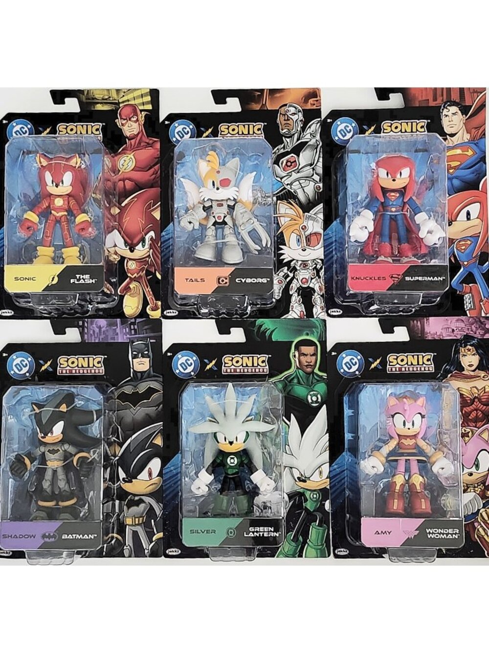 Jakks Pacific DC Comic x Sonic the Hedgehog 5" Action Figure Bundle